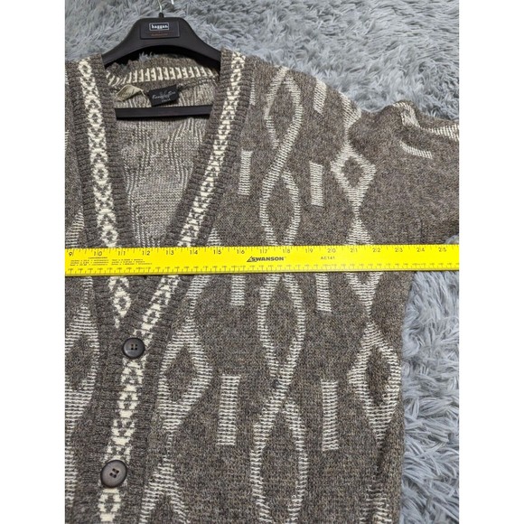 Vintage Kerrington Italia Cardigan Sweater Womens Size Large Brown Made In Italy - Picture 3 of 9